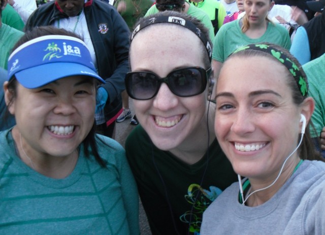 Jenny, Kathleen, and I awaiting the start of the race